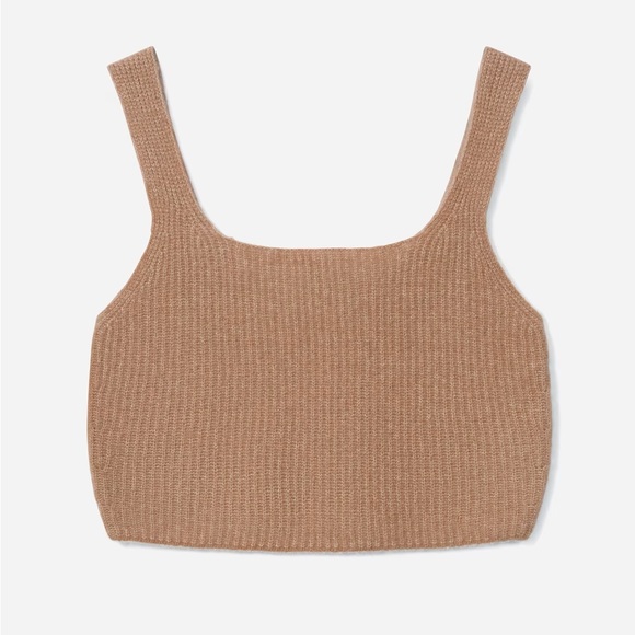 Everlane The Cozy-Stretch Tank In Camel - Picture 5 of 8